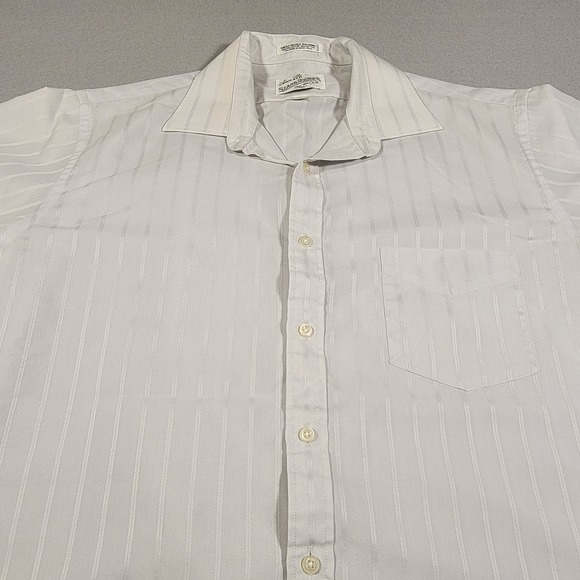 Sears Roebuck Other - VTG Sears Roebuck & Co.‎ Mens Shirt Short Sleeve White Striped Button Up Large